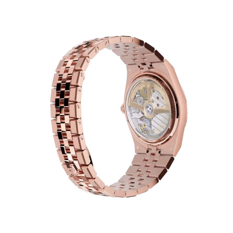 Rolex Land-Dweller 36 M127235-0001 Everose Gold White Lacquer Dial Roman Numerals Jubilee Bracelet - Image 5