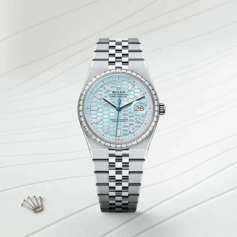 Rolex Land-Dweller 36mm Platinum and Diamonds M127286TBR-0001