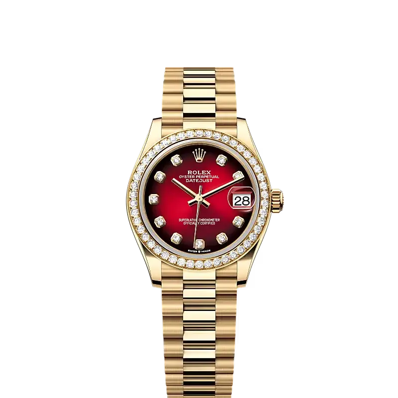 Rolex Datejust 31 Oyster, 31 mm, Yellow Gold and Diamonds Ref.278288RBR